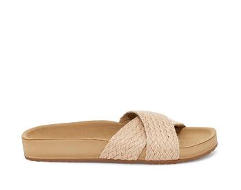 Sanuk She Cruzy Jute Vegan Slide Women's Sandals Beige | Canada 94VRW